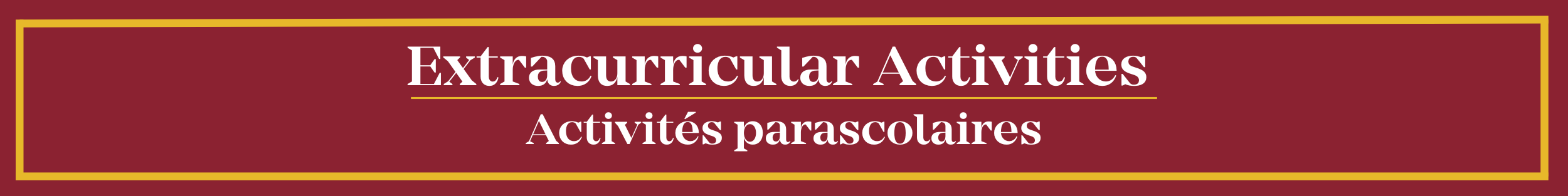 Extracurricular Activities